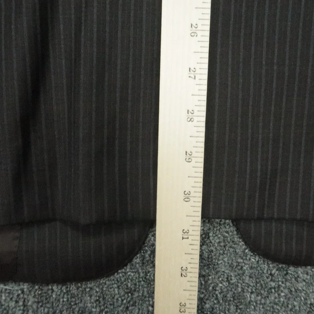 Canali Blazer Mens 46R Gray Wool‎ Woolmark Striped Sport Coat Jacket Italy